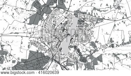 Urban Vector City Map Of Viborg, Denmark