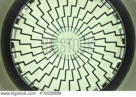 Abstraction Architectural Design Circle Design Black And White