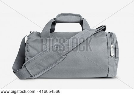 Gray duffle bag unisex accessory
