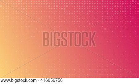 Abstract Geometric Background Of Sircles. Orange Pixel Background With Empty Space. Vector Illustrat