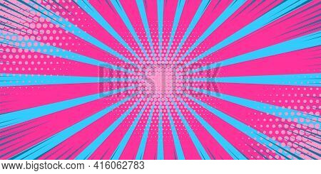 Pop Art Yellow Comics Book Cartoon Magazine Cover. Cartoon Funny Retro Pattern Strip Mock Up. Vector