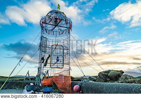 Rossbeg, Ireland - January 02 2021 : This Is Constructed By Locals For Fundraising During Christmas 