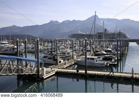 Seward, Alaska / Usa - August 08, 2019: Seward Port, Seward, Alaska, Usa