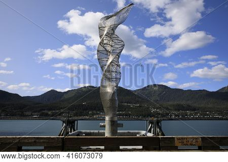 Juneau, Alaska / Usa - August 09, 2019: Juneau Port, Juneau, Alaska, Usa