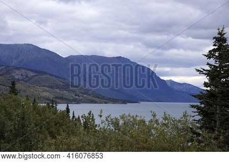 Yukon, Canada / Usa - August 10, 2019: Yukon Landscape View, Yukon, Canada, Usa