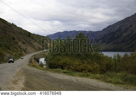 Yukon, Canada / Usa - August 10, 2019: Yukon Landscape View, Yukon, Canada, Usa