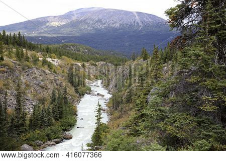 Yukon, Canada / Usa - August 10, 2019: Yukon Landscape, Yukon, Canada, Usa