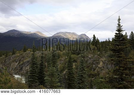 Yukon, Canada / Usa - August 10, 2019: Yukon Landscape, Yukon, Canada, Usa