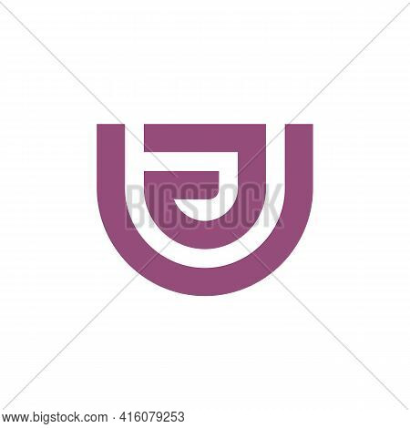 Initial Letter Ua Or Au Logo Design Template Elements, Simple Monogram Logo Vector