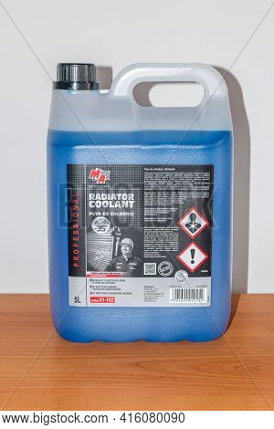 Pruszcz Gdanski, Poland - April 6, 2021: Ma Professional Radiator Coolant.