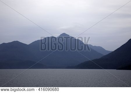 Inside Passage, Alaska / Usa - August 18, 2019: Inside Passage Coastline Landscape, Inside Passage, 