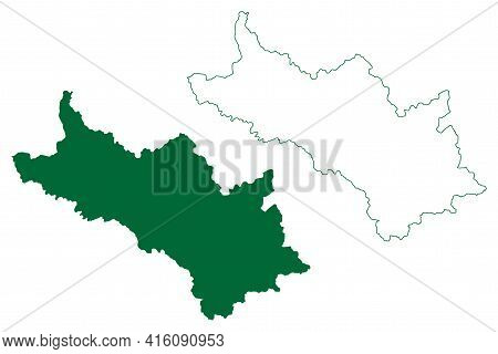 Lahaul And Spiti District (himachal Pradesh State, Republic Of India) Map Vector Illustration, Scrib