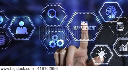 Internet, Business, Technology And Network Concept. Risk Management And Assessment For Business Inve