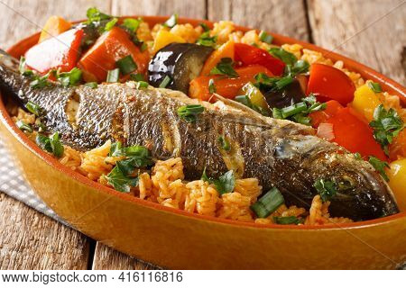 Senegalese Thieboudienne It Is A Preparation Of Fresh Fish, And Rice, Cooked With Vegetables Such As