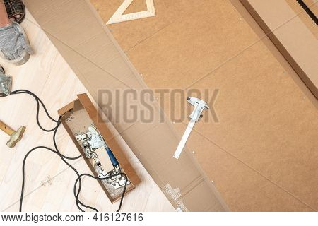 Furniture Assembly Parts And Tools For Self Assembly Furniture. Self-assembly Of Furniture At Home