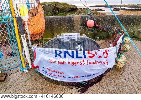 Rossbeg, Ireland - January 02 2021 : This Is Constructed By Locals For Fundraising During Christmas 