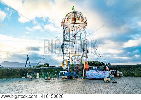 Rossbeg, Ireland - January 02 2021 : This Is Constructed By Locals For Fundraising During Christmas 