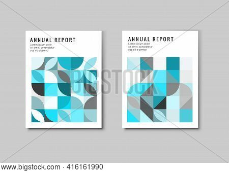 Abstract, Colorful Geometric Book Cover, Flyer Designs Set.