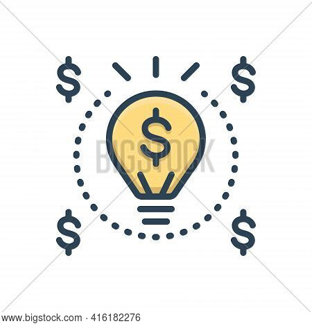 Color Illustration Icon For Enrich Amplify Magnify Dilatation Dilation