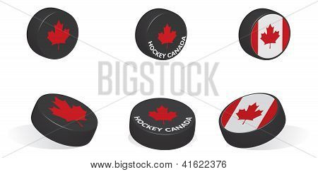 Canadian Hockey pucks