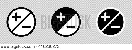 Bright Vector Icon. Contrast Icon. Screen Contrast Level