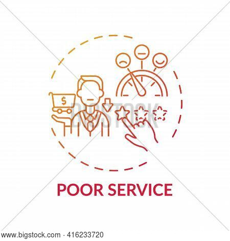 Poor Service Concept Icon. Consumer Claim Idea Thin Line Illustration. False Promises. Bad Level, St
