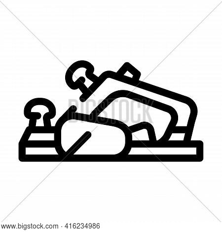 Electric Planer Tool Line Icon Vector. Electric Planer Tool Sign. Isolated Contour Symbol Black Illu