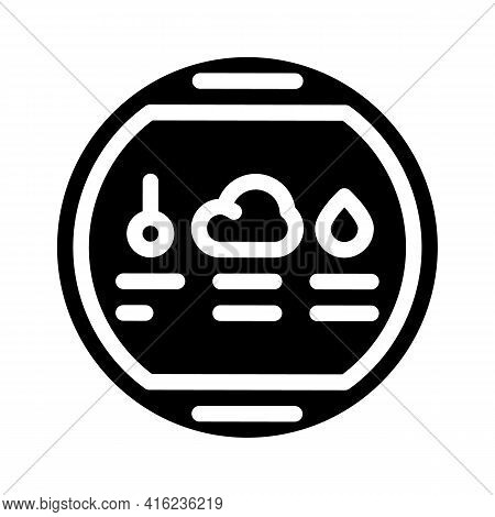 Thermohygrometer Tool Glyph Icon Vector. Thermohygrometer Tool Sign. Isolated Contour Symbol Black I