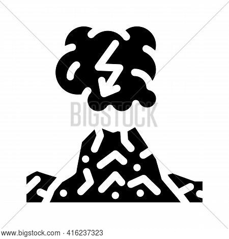 Dirty Thunderstorm Glyph Icon Vector. Dirty Thunderstorm Sign. Isolated Contour Symbol Black Illustr