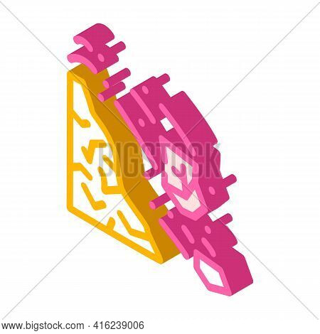 Volcanic Bomb Isometric Icon Vector. Volcanic Bomb Sign. Isolated Symbol Illustration