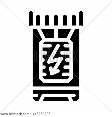 Bullet Stun Gun Glyph Icon Vector. Bullet Stun Gun Sign. Isolated Contour Symbol Black Illustration