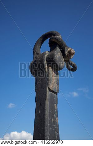 Pointe De Pen Hir, France, July 29: Old Anchors At The Memorial Of The Battle Of The Atlantic In Bri