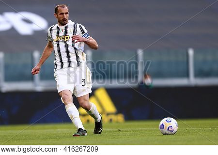 Torino, Italy. 07 April 2021. Giorgio Chiellini Of Juventus Fc  During The Serie A Match Between Juv
