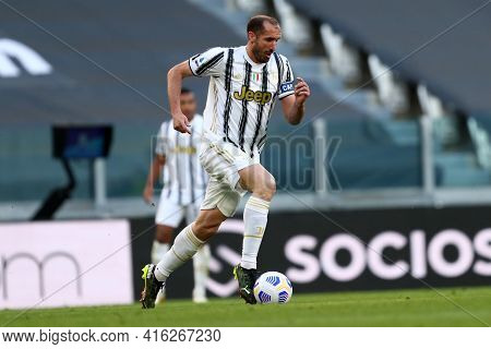 Torino, Italy. 07 April 2021. Giorgio Chiellini Of Juventus Fc  During The Serie A Match Between Juv