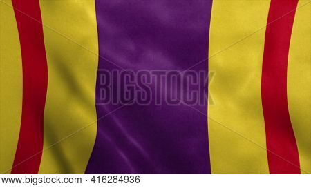 Ciales Flag, City Of Puerto Rico. 3d Illustration