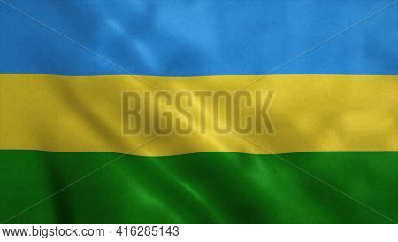 Hatillo Flag, City Of Puerto Rico. 3d Illustration.