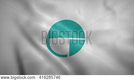 Nagano Flag, City Of Japan. 3d Illustration.