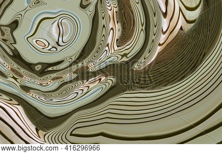 Abstract Wood Fluid Texture Background. Beige And Brown Color Gradient. Modern Design Backdrop. Art 