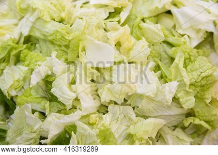 Chinese Napa Cabbage Cut Into Pieces