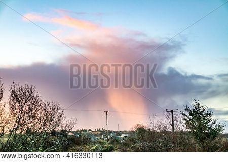 Stunning Clouds Above Peatbog In County Donegal - Ireland