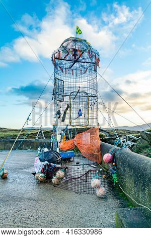 Rossbeg, Ireland - January 02 2021 : This Is Constructed By Locals For Fundraising During Christmas 