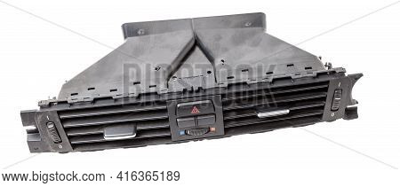 Close-up On A Part Of The Interior Of A Modern Car With A View Of The  Central Ventilation Deflector