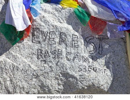 Mount Everest Base Camp Sign, Nepal