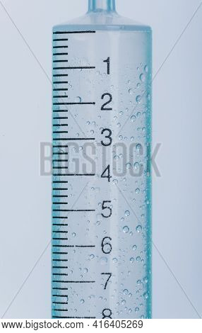 Medicine, Injection, Vaccine And Disposable Syringe Isolated, Drug Concept. Sterile Vial Medical. Ma
