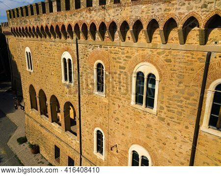 Paschini Castle Is A Medieval-style Castle Located In Castiglioncello In Tuscany. Italy, Livorno
