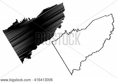 Floyd County, Commonwealth Of Virginia (u.s. County, United States Of America, Usa, U.s., Us) Map Ve