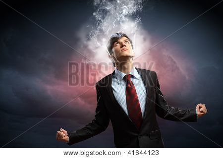 businessman in anger