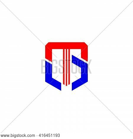 Letter Tg Simple Movement Geometric Line Logo Vector