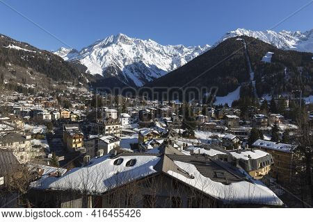 View Of The Town Of Pontedilegno