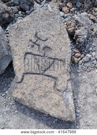 本机夏威夷石刻